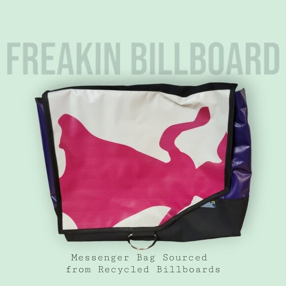 Freakin Billboard Recycled Billboard Messenger Bag - One of a Kind!